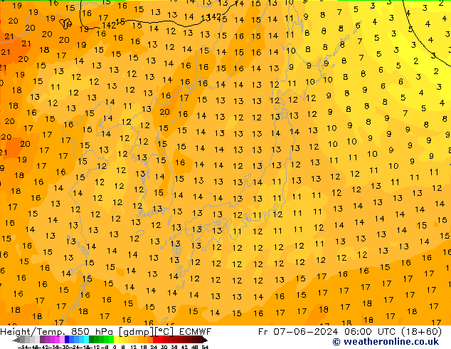 Z500/Regen(+SLP)/Z850 ECMWF vr 07.06.2024 06 UTC