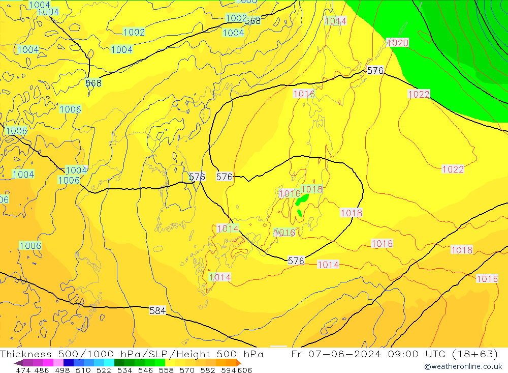 Thck 500-1000hPa ECMWF Sex 07.06.2024 09 UTC