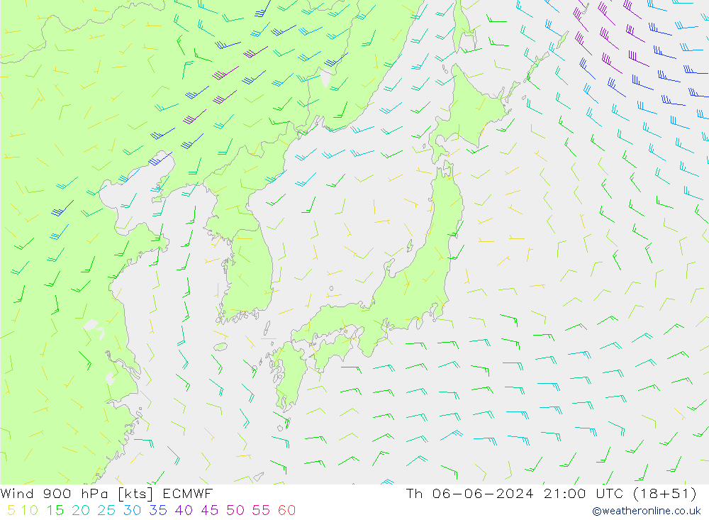 Wind 900 hPa ECMWF Th 06.06.2024 21 UTC
