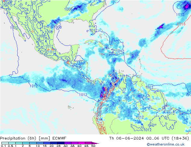 Z500/Rain (+SLP)/Z850 ECMWF  06.06.2024 06 UTC