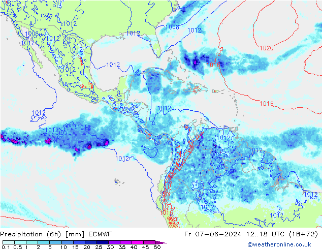 Z500/Rain (+SLP)/Z850 ECMWF пт 07.06.2024 18 UTC