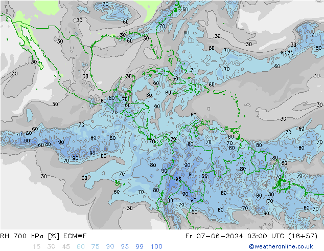 RH 700 hPa ECMWF Fr 07.06.2024 03 UTC