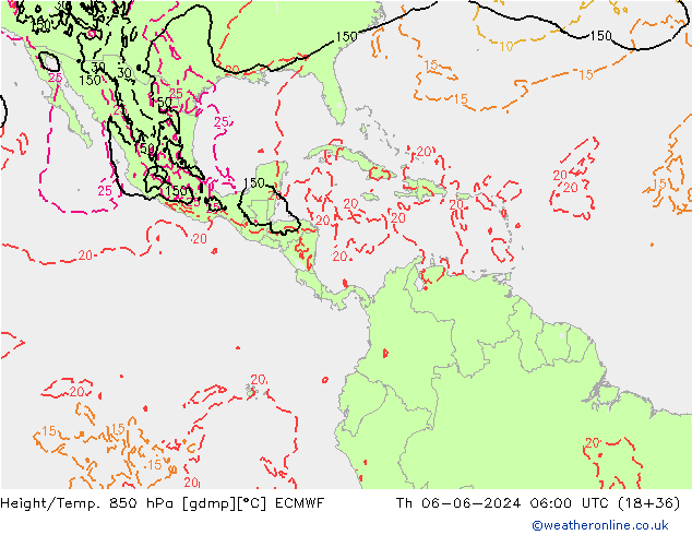 Z500/Rain (+SLP)/Z850 ECMWF  06.06.2024 06 UTC