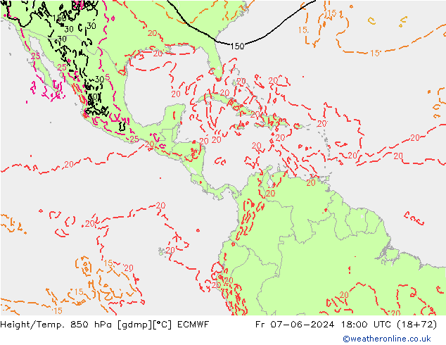 Z500/Rain (+SLP)/Z850 ECMWF пт 07.06.2024 18 UTC