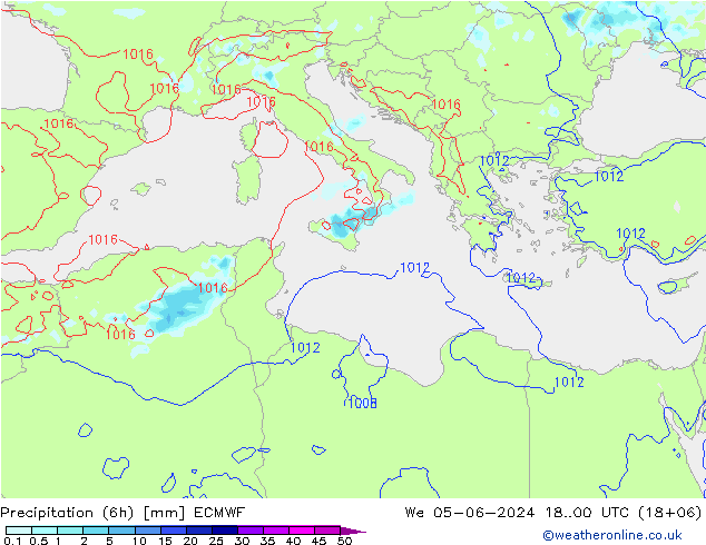 Z500/Regen(+SLP)/Z850 ECMWF wo 05.06.2024 00 UTC