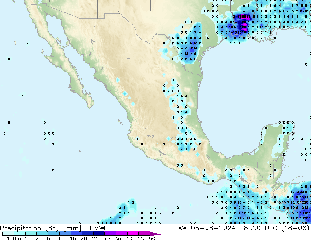 Z500/Rain (+SLP)/Z850 ECMWF śro. 05.06.2024 00 UTC