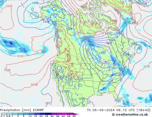 Precipitation ECMWF Th 06.06.2024 12 UTC