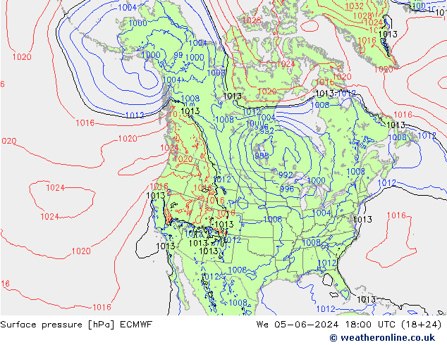 Bodendruck ECMWF Mi 05.06.2024 18 UTC