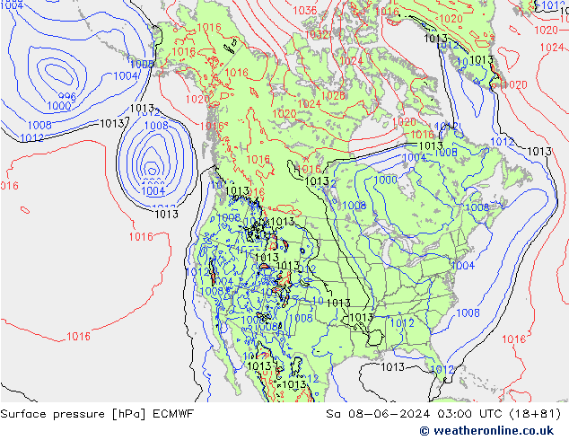 Luchtdruk (Grond) ECMWF za 08.06.2024 03 UTC