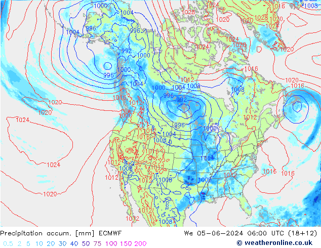 Précipitation accum. ECMWF mer 05.06.2024 06 UTC