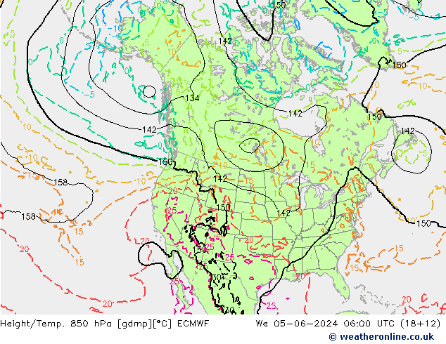 Z500/Rain (+SLP)/Z850 ECMWF ср 05.06.2024 06 UTC