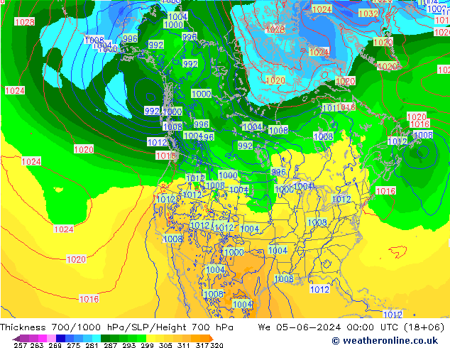 Thck 700-1000 hPa ECMWF 星期三 05.06.2024 00 UTC