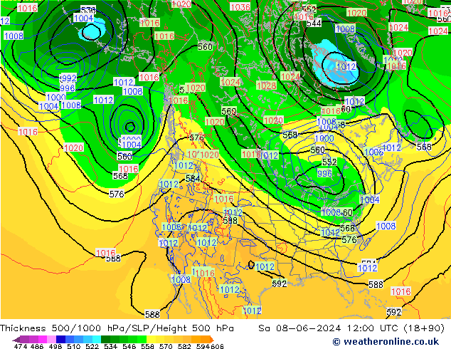 Thck 500-1000hPa ECMWF sam 08.06.2024 12 UTC