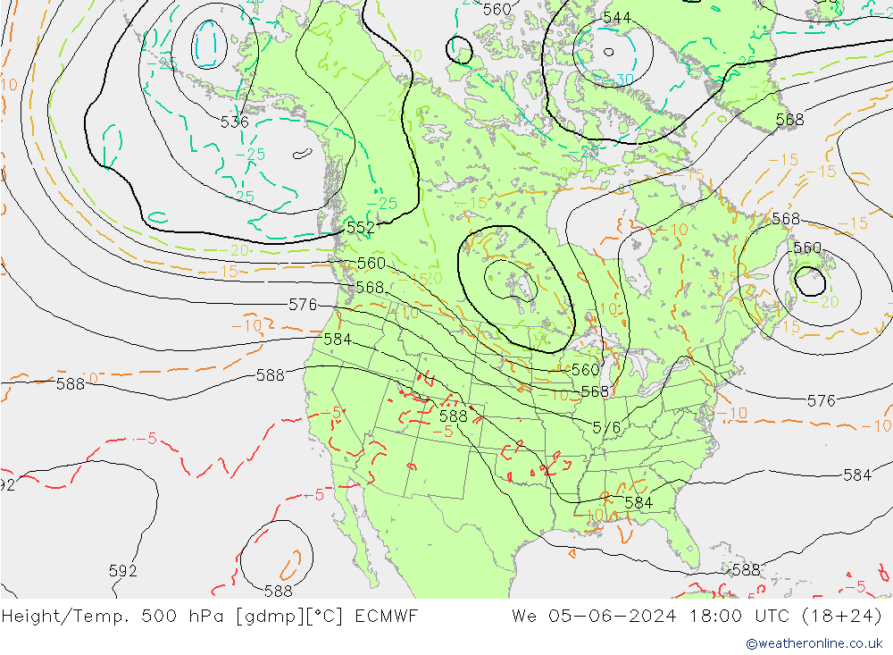 Z500/Rain (+SLP)/Z850 ECMWF  05.06.2024 18 UTC