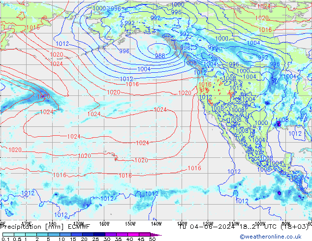 осадки ECMWF вт 04.06.2024 21 UTC