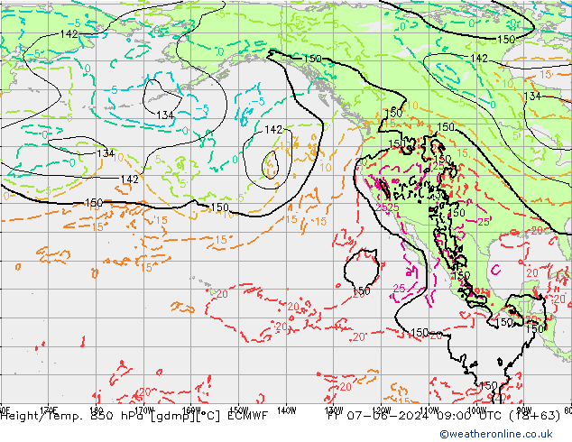 Height/Temp. 850 hPa ECMWF pt. 07.06.2024 09 UTC