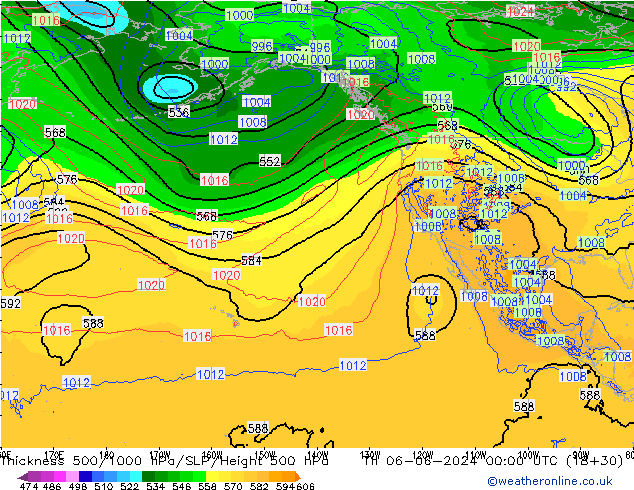 Thck 500-1000hPa ECMWF Th 06.06.2024 00 UTC