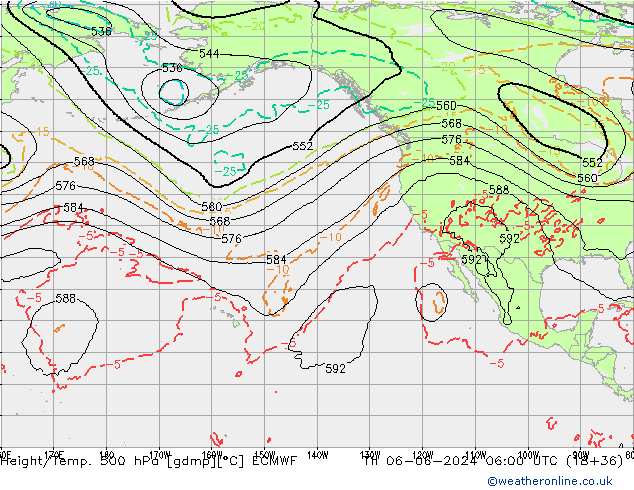 Z500/Yağmur (+YB)/Z850 ECMWF Per 06.06.2024 06 UTC