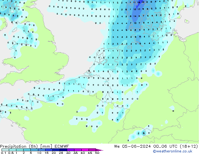 Z500/Rain (+SLP)/Z850 ECMWF mié 05.06.2024 06 UTC