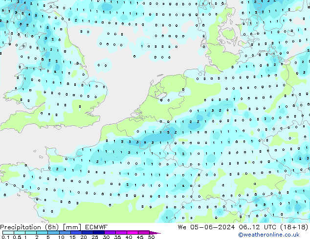 Z500/Rain (+SLP)/Z850 ECMWF St 05.06.2024 12 UTC