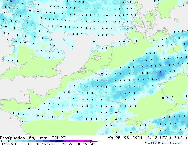 Z500/Rain (+SLP)/Z850 ECMWF ср 05.06.2024 18 UTC