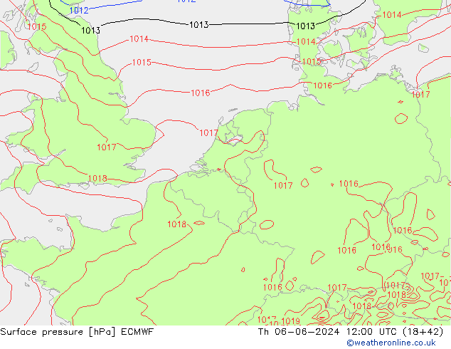 Yer basıncı ECMWF Per 06.06.2024 12 UTC