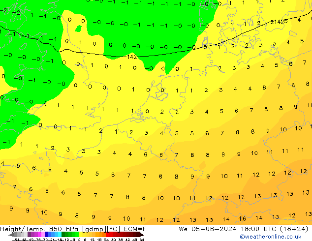 Z500/Rain (+SLP)/Z850 ECMWF ср 05.06.2024 18 UTC