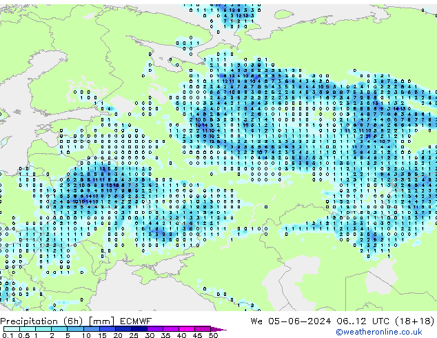 Z500/Rain (+SLP)/Z850 ECMWF St 05.06.2024 12 UTC