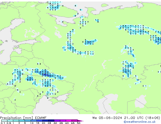 Yağış ECMWF Çar 05.06.2024 00 UTC