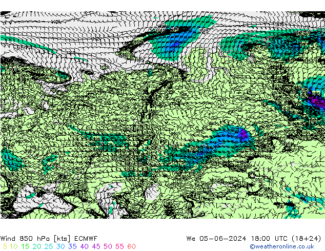 Wind 850 hPa ECMWF We 05.06.2024 18 UTC