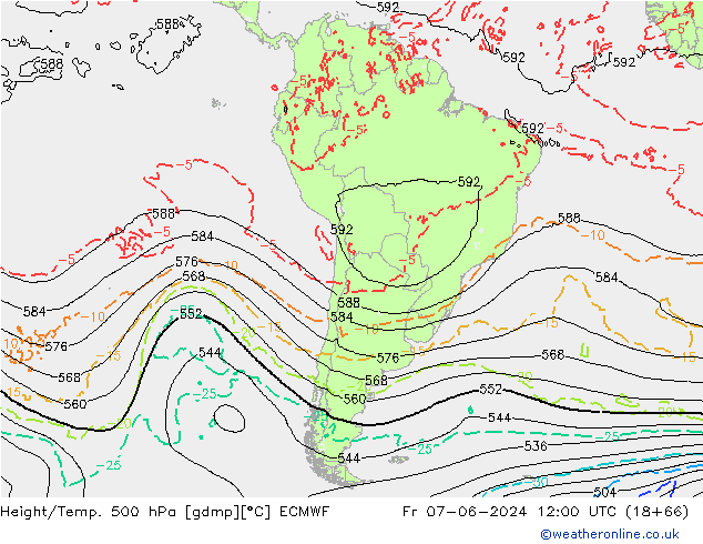 Z500/Regen(+SLP)/Z850 ECMWF vr 07.06.2024 12 UTC