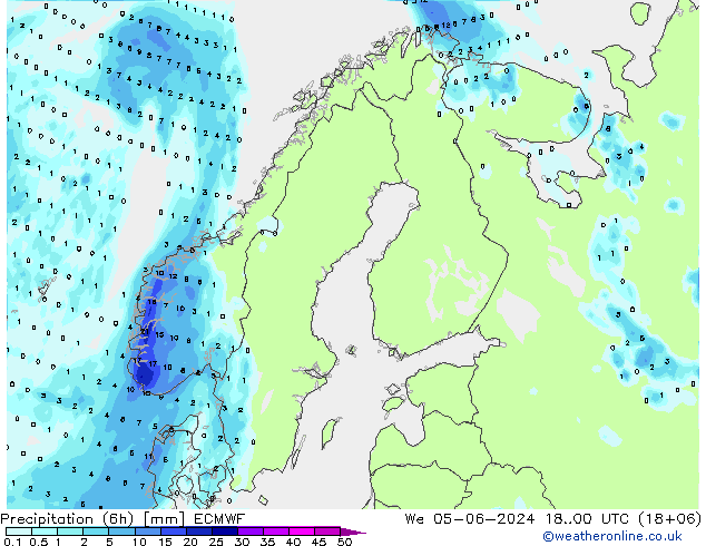 Z500/Rain (+SLP)/Z850 ECMWF 星期三 05.06.2024 00 UTC