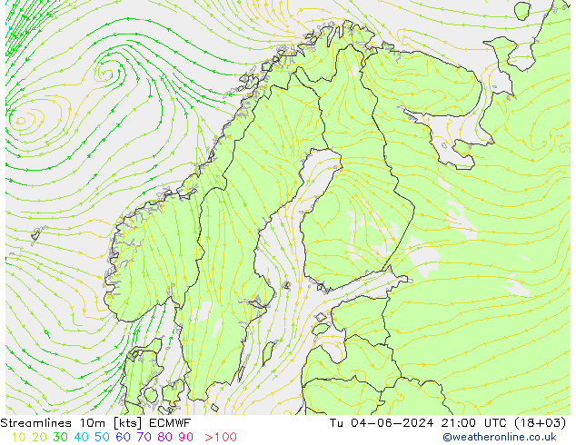 风 10m ECMWF 星期二 04.06.2024 21 UTC