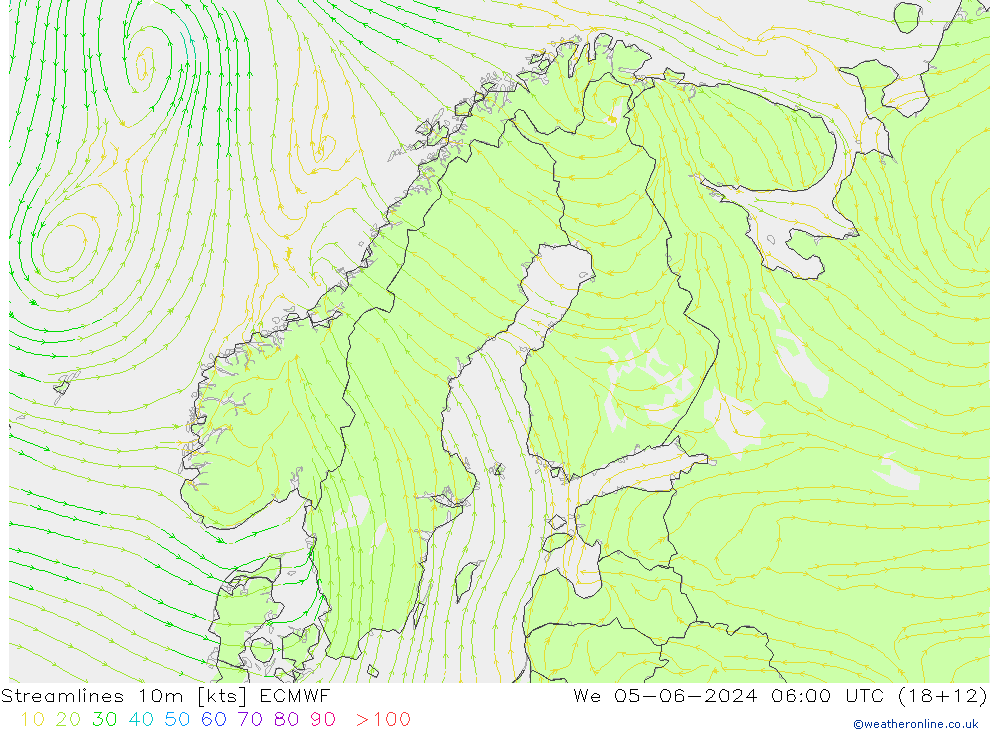 Rüzgar 10m ECMWF Çar 05.06.2024 06 UTC