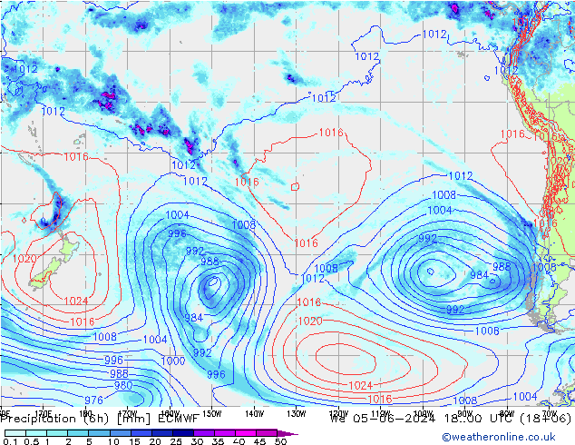 Z500/Rain (+SLP)/Z850 ECMWF śro. 05.06.2024 00 UTC