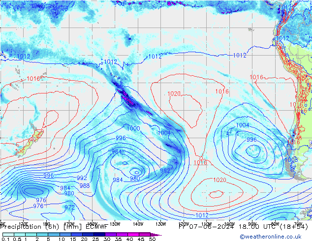 Z500/Rain (+SLP)/Z850 ECMWF Fr 07.06.2024 00 UTC