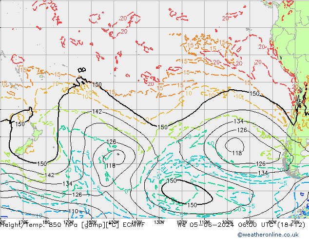 Z500/Rain (+SLP)/Z850 ECMWF mié 05.06.2024 06 UTC