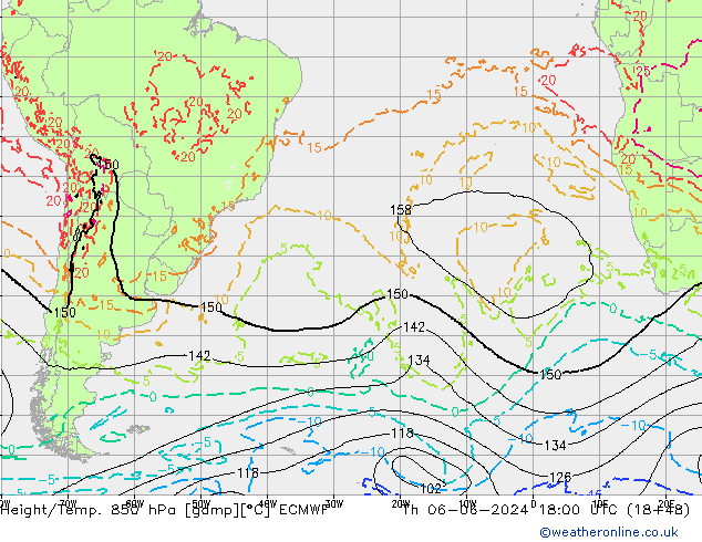 Z500/Rain (+SLP)/Z850 ECMWF Th 06.06.2024 18 UTC