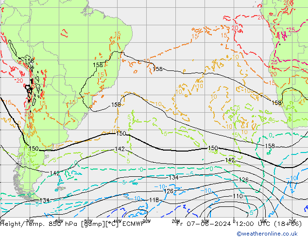 Z500/Rain (+SLP)/Z850 ECMWF  07.06.2024 12 UTC