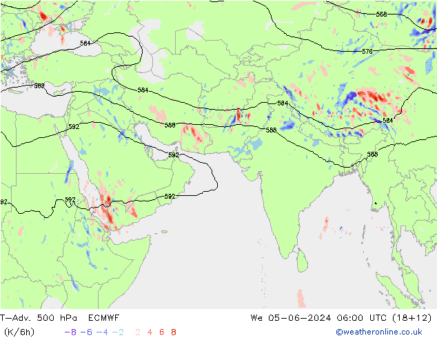 T-Adv. 500 hPa ECMWF Mi 05.06.2024 06 UTC