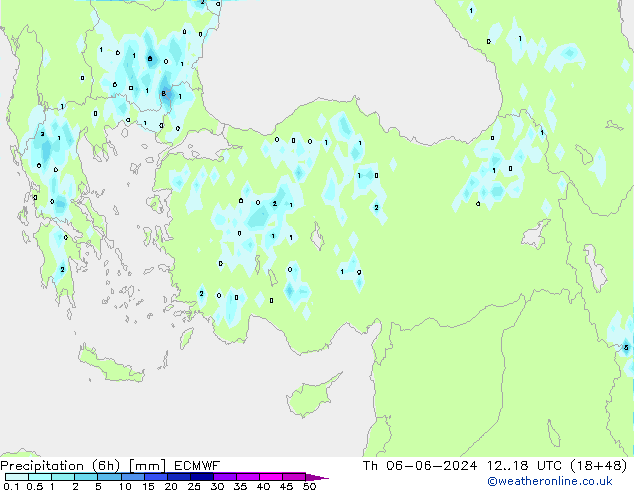 Z500/Rain (+SLP)/Z850 ECMWF gio 06.06.2024 18 UTC