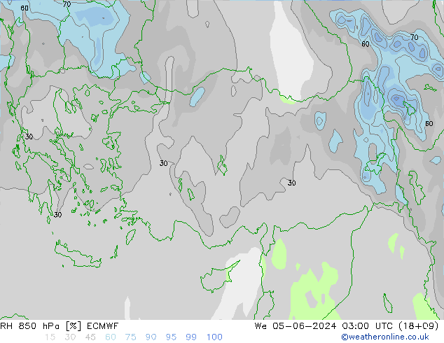 RH 850 hPa ECMWF  05.06.2024 03 UTC