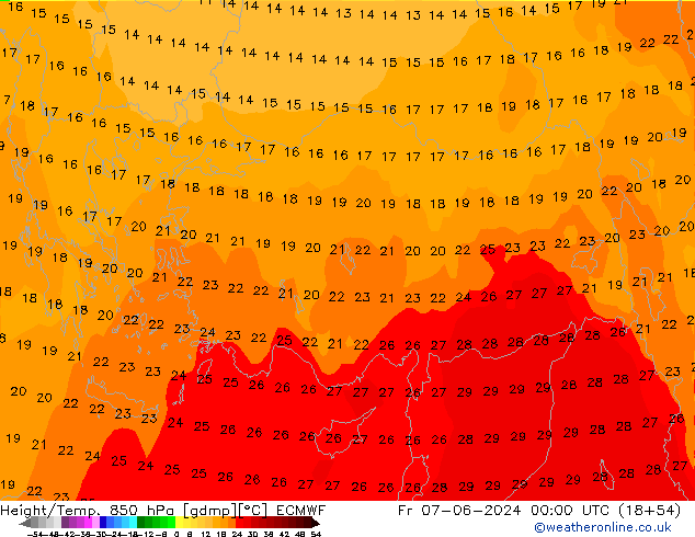 Z500/Rain (+SLP)/Z850 ECMWF Fr 07.06.2024 00 UTC