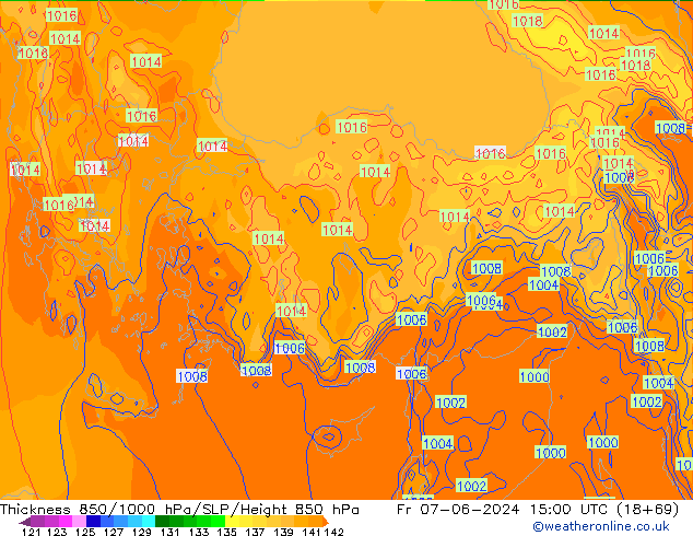 Thck 850-1000 hPa ECMWF Pá 07.06.2024 15 UTC