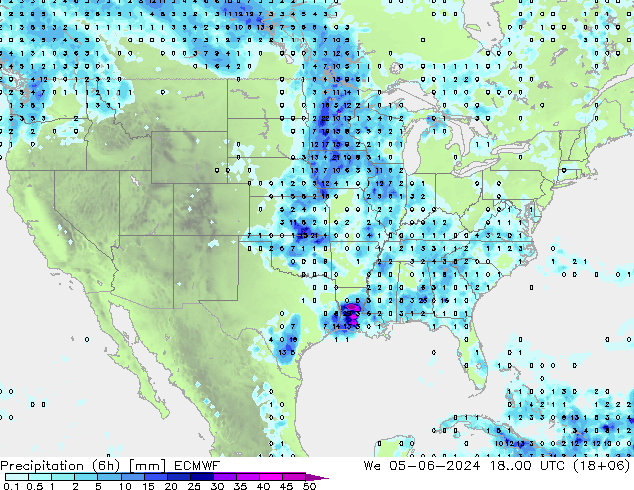 Z500/Rain (+SLP)/Z850 ECMWF We 05.06.2024 00 UTC