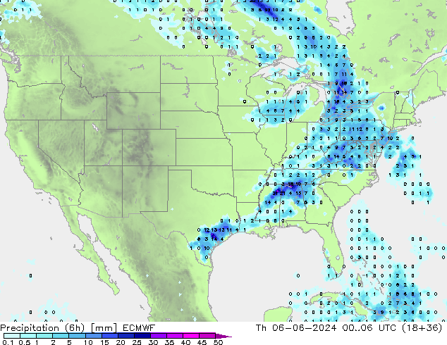 Z500/Yağmur (+YB)/Z850 ECMWF Per 06.06.2024 06 UTC