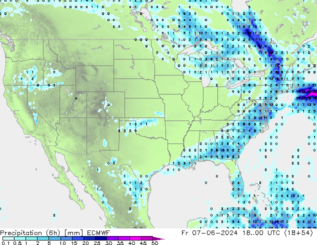 Z500/Yağmur (+YB)/Z850 ECMWF Cu 07.06.2024 00 UTC