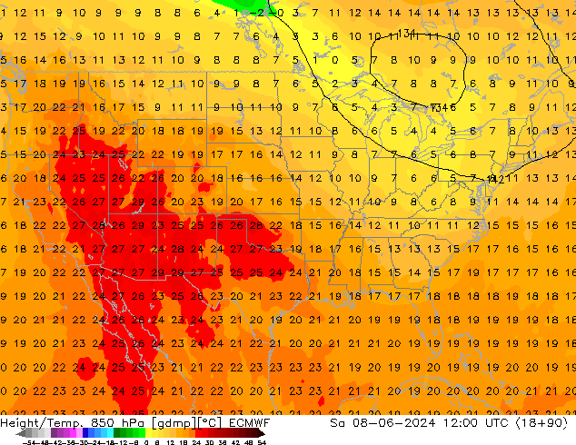 Z500/Rain (+SLP)/Z850 ECMWF sam 08.06.2024 12 UTC