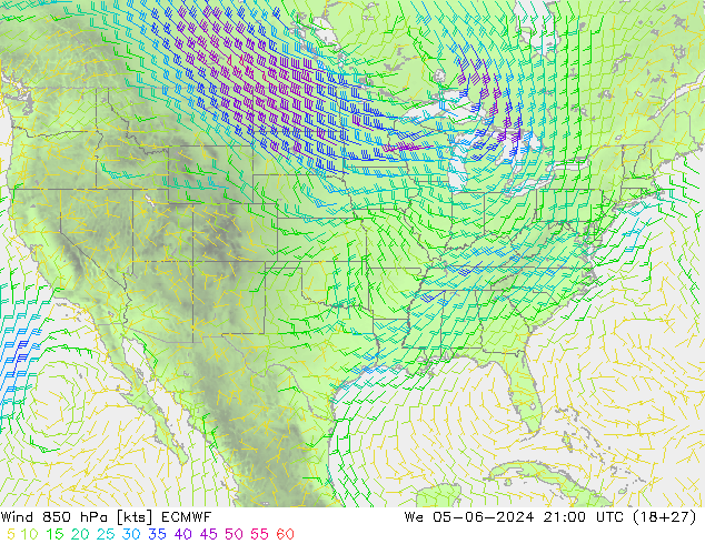 Wind 850 hPa ECMWF We 05.06.2024 21 UTC