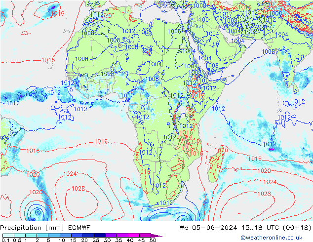 Precipitación ECMWF mié 05.06.2024 18 UTC